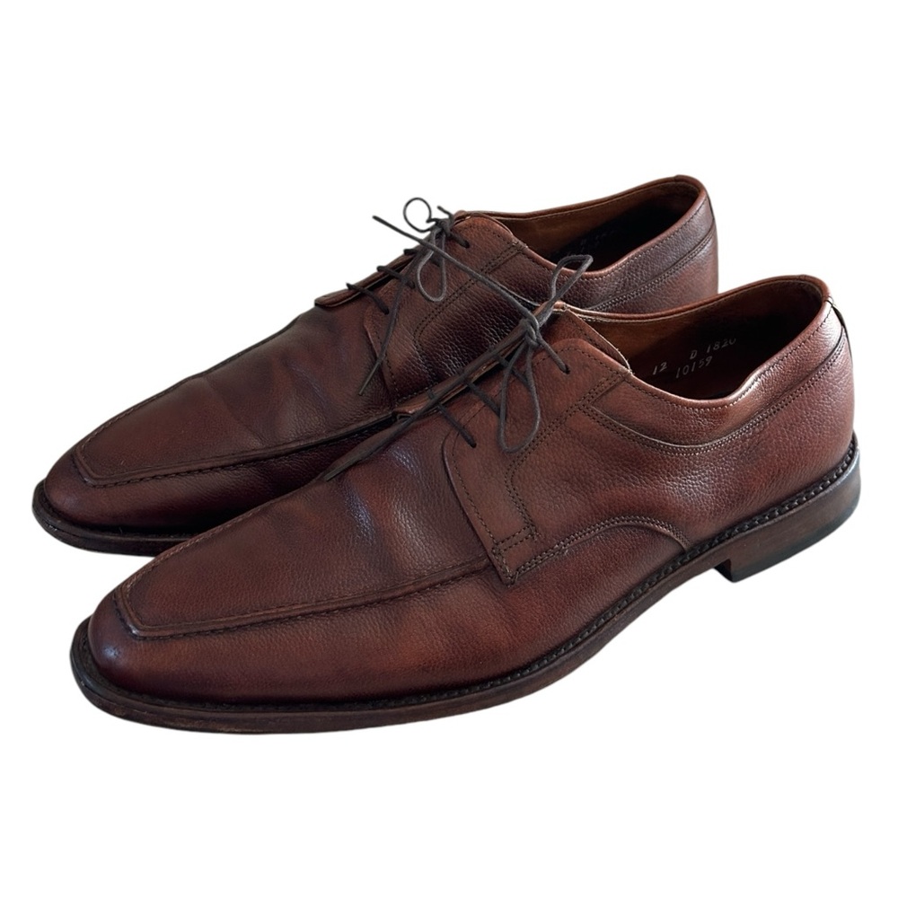 Allen Edmonds Men's Jackson Derby Leather Dress  Shoes Brown Size 12 D